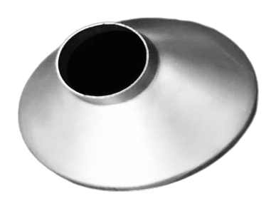 Deep-drawn exhaust end cone