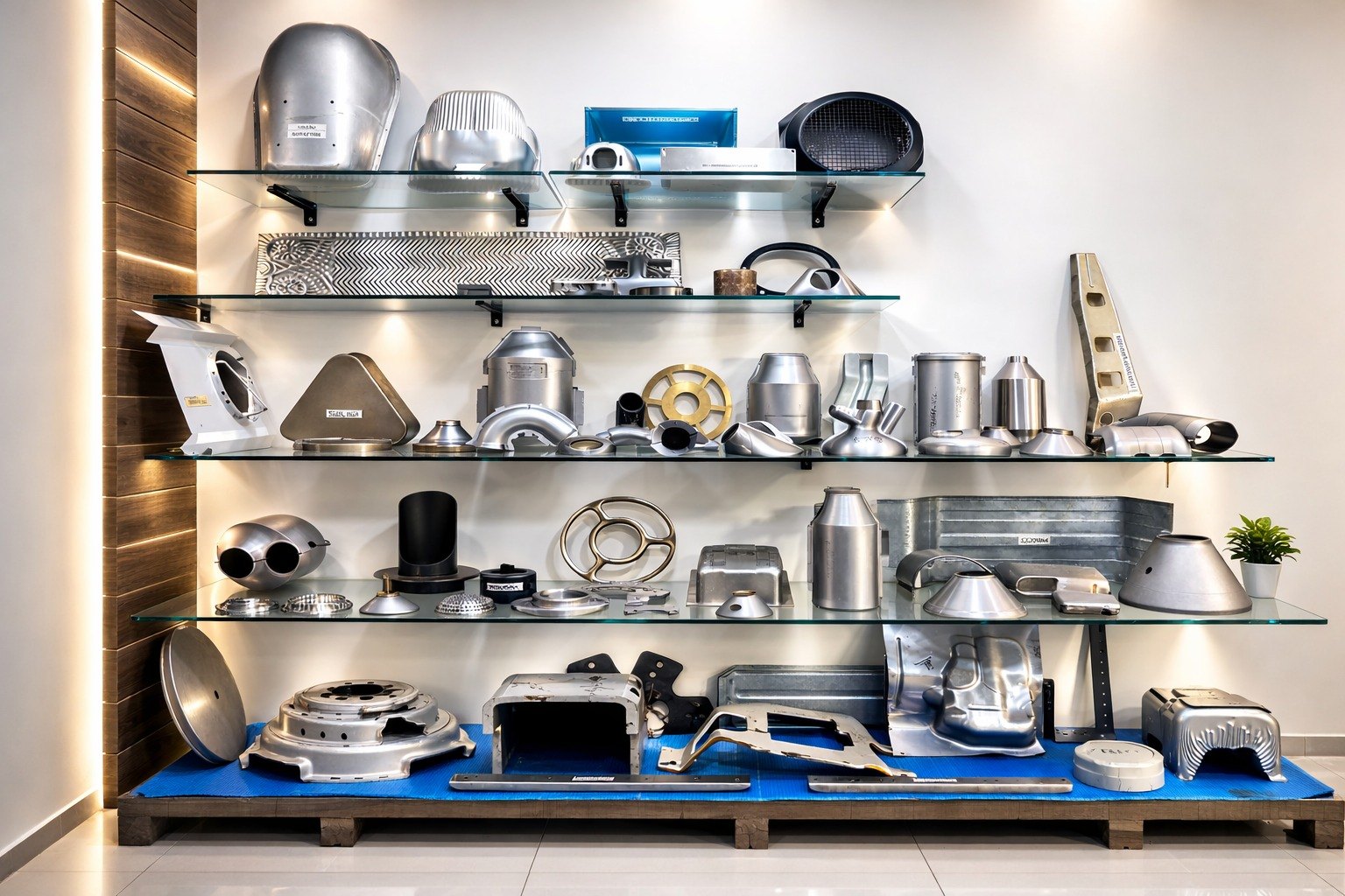 Product display wall at Technomech Engineers